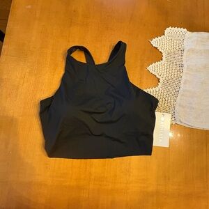Athleta Black Swim top with Racerback Design